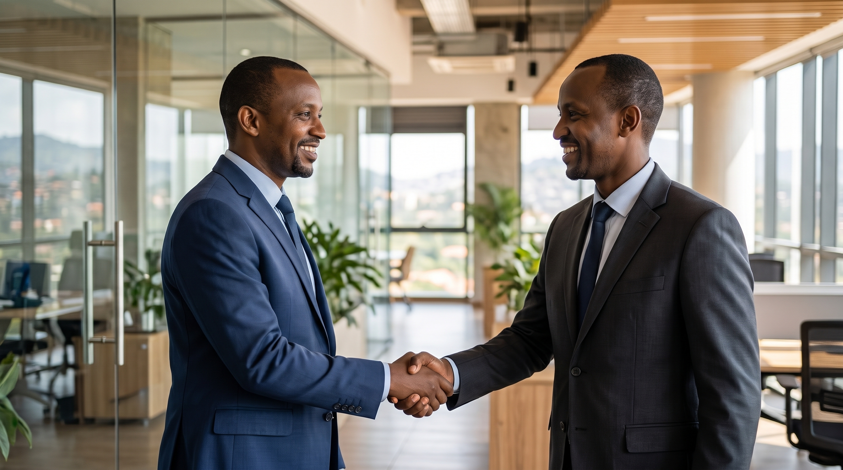 Business partners shaking hands